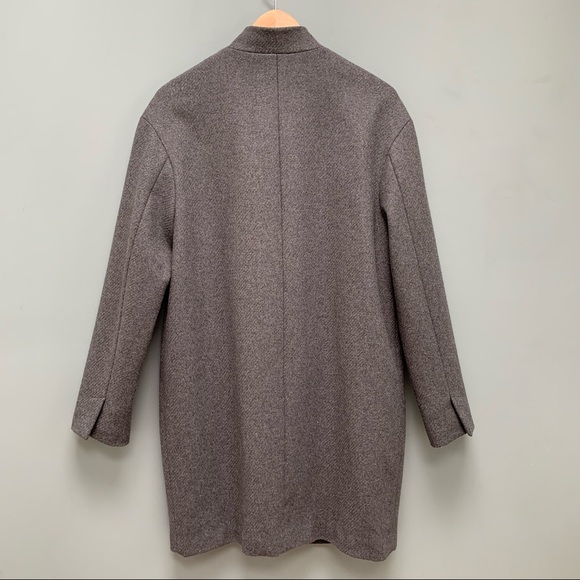 Zara Cocoon Wool Coat in Gray M - Picture 8 of 10